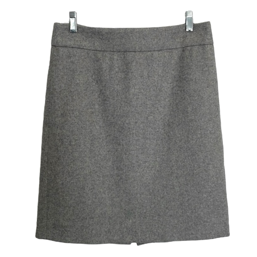 J. Crew Grey Wool Blend Fully Lined Skirt Size 4